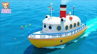 Up and Down the Ferry Boat 🛳️ | Fun Transportation Song for Kids | HopperBuddies