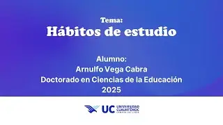 videograbación: Presentación Hábitos de estudio