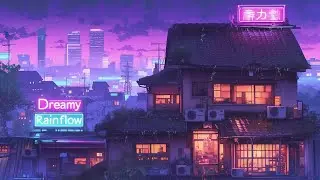 Vintage Lofi Hip Hop Beats 🏯 Raining in Japanese Town & Study Music