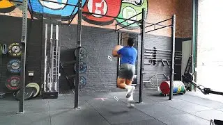 Multiple Single Leg Hops Into Medicine Ball Push Throw | Medicine Ball | Strength and Conditioning