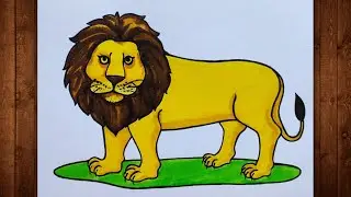 Lion Drawing || Lion Drawing Colour || Lion Colour 