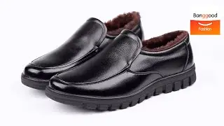 Men Cowhide Leather Warm Business Shoes - Banggood Fashion