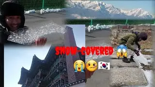 Snow river side ice ❄️🇰🇷korea Snow fall time #youtube #travelblog #vlog #viral 