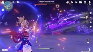 [4K UHD] Noob Yoimiya vs Level 93 Thunder Manifestation World Boss - AR55 WL8 - Vid #9
