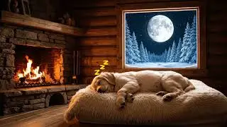 Sleepy Puppy Dreams by the Fireplace | Calming Music for Dogs to Sleep 🔥🐶