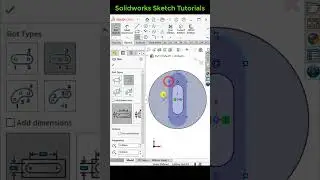 Making center point slot in solidworks#cad #solidworks