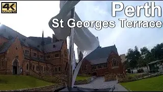 [4K] Treadmill Walk | Perth Australia | St Georges Terrace - Walking west to east in early spring
