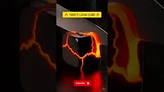Hot Lava Cube Sliced in Half | Extreme Satisfying Short Video