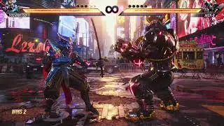 ⚔️ Yoshimitsu vs Jack-8 | Urban Square (Evening) | Tekken 8 | 4K Ultra HD Gameplay 🤖🔥