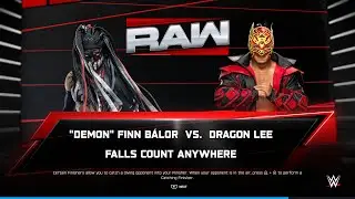 The Demon Finn B&aacute;lor vs Dragon Lee &ndash; Falls Count Anywhere | Masked Men Tournament | WWE 2K25 | PS5