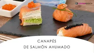 CANAPÉS de SALMÓN AHUMADO ¡Muy fáciles para NAVIDAD! 😍 Prueba con este APERITIVO fácil 🎄