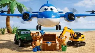 teddy bear rescue team | teddy bear falls into a sand pit while treasure hunting
