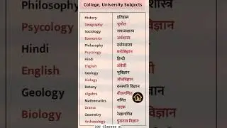 IGS Classes GK GS 🔥🔥All Subjects Name List&nbsp;English&nbsp;and&nbsp;Hindi ❤️❤️//6633//like and subscribe//🔥🔥