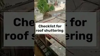 Checklist for Roof shuttering #construction #civilengineer #trendingshorts  #shortsvideo #shorts
