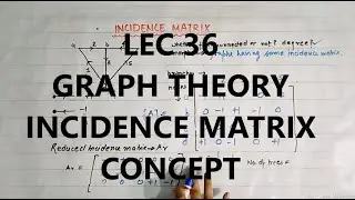 Network Theory 36 | Graph Theory | Incidence Matrix in graph theory | graph theory for gate EE  |