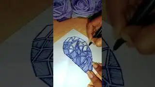 Let's draw a unique zentangle heart with me 🌈✨🥰✨#shorts #zentangle #heart #unique #shortsfeed
