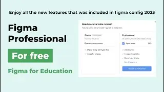 Обновитесь до профессионального пакета Figma бесплатно.