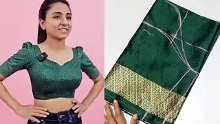 Puff sleeves designs cutting and stitching✨️ priya mg blouse cutting 