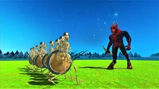 10 skeleton warrior vs strongest and second strongest units Animal Revolt Battle Simulator