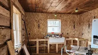 Progress? Kitchen Cabinets, More Hand Hewn Logs, & Looking Ahead | Cabin Build Ep. 14