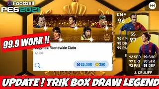 TRICK CARA MENDAPATKAN PEMAIN LEGEND DI BOX DRAW LEGEND TERBARU EFOOTBALL PES 2021 MOBILE ||PES 2021