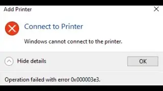 Устранение ошибки принтера с кодом 0x00000003/0x000003e3 на ПК с Windows.