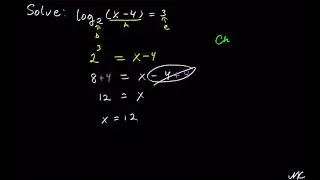 Solving Logarithmic and Exponential Equations 6