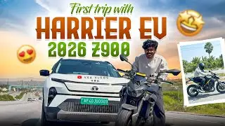 FIRST TRIP😍 HARRIER EV❤️ AND 2026 Z900🚀 FIRST SERVICE🥳 #tataharier #z900 #bangalore