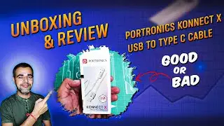 Portronics Konnect X USB to Type C Cable unboxing and review in Hindi.