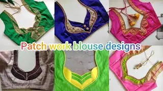 Trendy patch work blouse designs/daily wear patch work blouse designs/blouse designs