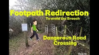 Llangollen Canal Breach, Footpath Redirection,  Whitchurch.