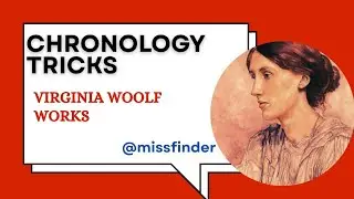 1 min Virginia Woolf works Chronology | Easy Memory Tricks for UGC NET English