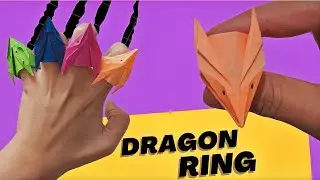 How to fold dragon ring origami|Paper ring without glue|Paper origami