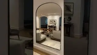 Espelho Grande para Sala - Modelo Arco com Moldura Preta. #showglass #interiordesign # #interior