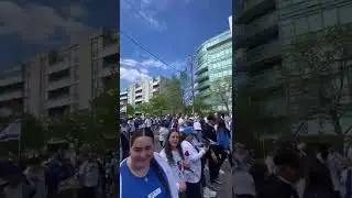 Thousands at the Walk with Israel in Toronto, Canada, sending a message of support for Israel