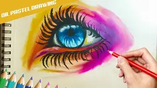 Easy Eye Drawing Tutorial, Oil Pastel Drawing Tutorial, Step By Step Tutorial 😍