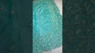 Soft#organga#sarres#with#fully#embroidery#cut#work#price2599free⛵️msg 93464 29142 👍 💫🧚&zwj;♂️🧜&zwj;♀️