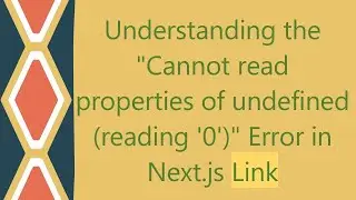 Understanding the 