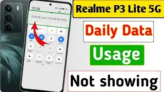 Realme P3 lite 5g mobile daily data used not showing | Realme mobile mein daily kaise dekhen | data