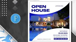 Smartphone Graphics | White Blue Simple Open House Instagram Post #pixellabtutorial