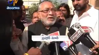 PM's brother, Prahlad Modi Visits  Hyderabad's Bhagyalakshmi temple