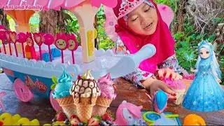 Lubna Plays Toy Ice Cream 🍦 | Selling & Unboxing Fun Toy Ice Creams!