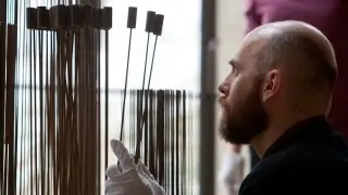 Cornell Avant Garde Ensemble performs on Bertoia sculptures