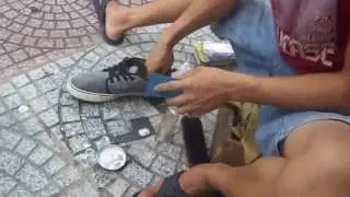 Shoe clean and repair  bumped into him again next day