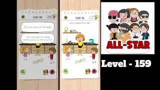 Brain Test All Star Level 159 Who spilled the milk?