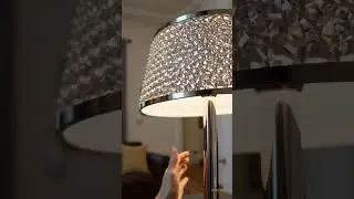 Elegant Crystal Floor Lamp with Foot Switch | Stylish & Safe Lighting for Cozy Living Rooms #homede