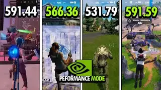 Best NVIDIA Driver for Fortnite Performance Mode &ndash; 566.36 vs 591.44 vs 531.79 vs 591.59
