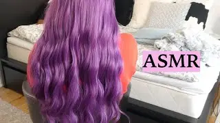 ASMR Purple Hair - Brushing & Braiding (Relaxing Hair Play Sounds For Sleep, No Talking) *Ad