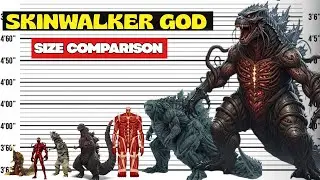 Skinwalker Godzilla The Real Size of All Monsters 3D Comparison