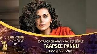 Taapsee Pannu PINK Girl | Extraordinary Impact Female | Zee Cine Awards 2018